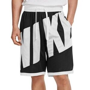 Nike Extra Bold Men’s Logo Athletic Basketball Shorts Black White‎ M